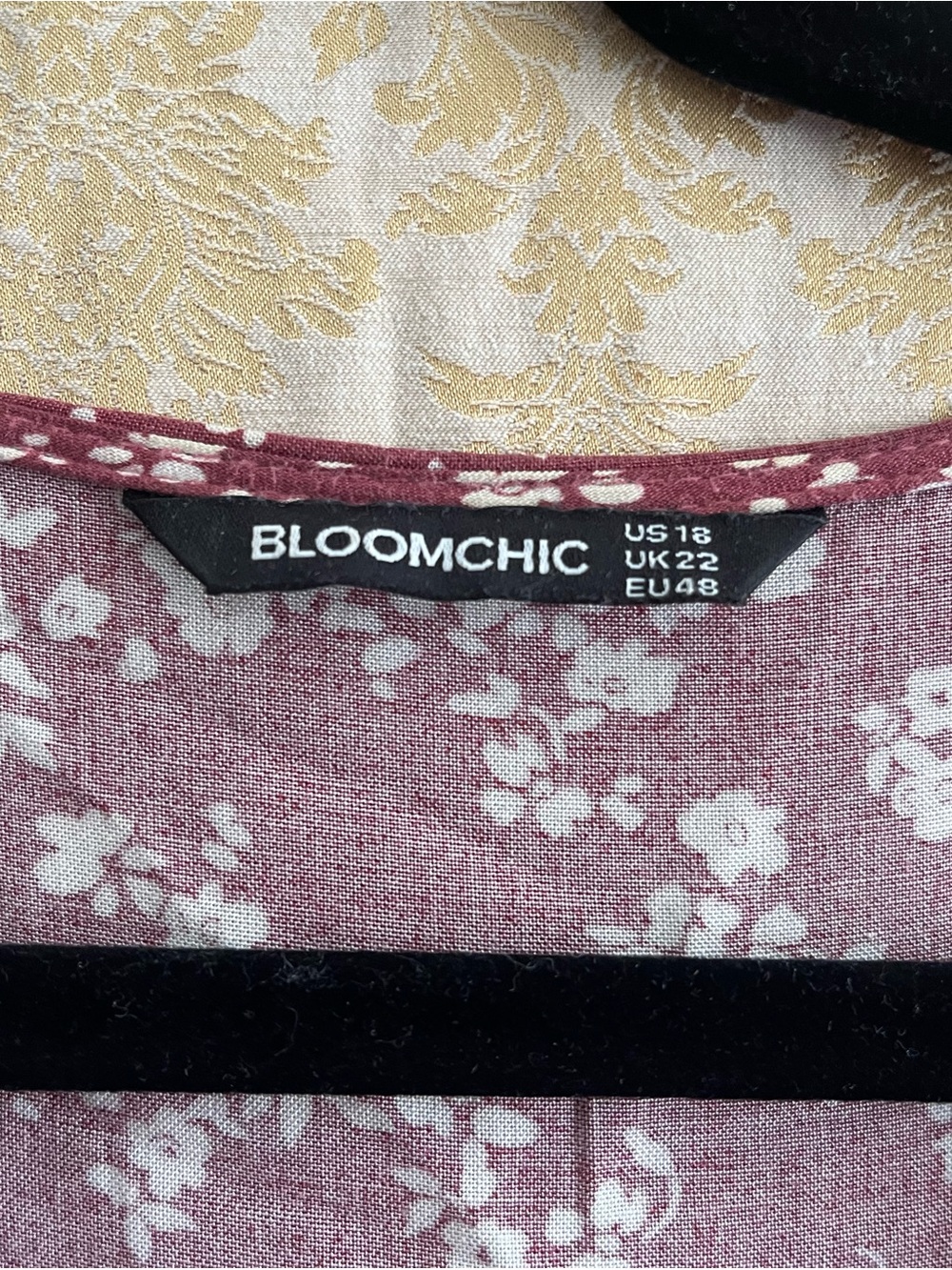 BloomChic Mauve Floral Wrap Dress - Picture 6 of 6